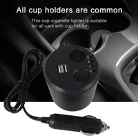2-Socket Cigarette Power Adapter Outlet Fast Car Charger Dual USB Ports Cigarette Lighter Splitter Power Adapter Car Accessories