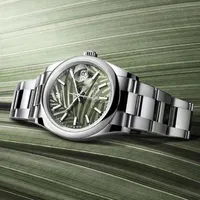 Hombres Mujeres Reloj 36mm Tamaño mediano Tamaño verde Difusión DateJust Sapphire Cristal Acero inoxidable Mecánico Mecánico reloj de pulsera