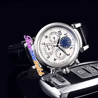 42mm da Vinci Família IW392104 Relógios masculinos automáticos Calendário perpétuo Lua Fase Blue Markers Whtie Dial Case de aço Strap Sport Watches FuzoneWatch