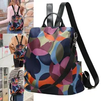 Outdoor Bags Cool Retro Multi-Functional Backpack Large Capacity Nylon Women Travel Shopping KS-