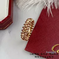 316L Titanium CLASH DE Couple Ring Fashion Wedding Rose Gold Thanksgiving Gift Box267u
