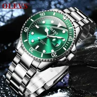 OLEVS Men's Watches Fashion Business Waterproof Quartz Wrist Watch Men Top Brand Luxury Stainless Steel Strap Sport Clock Mal216O