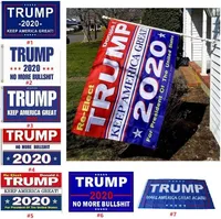 90 * 150cm banderas de jardín 3 * 5 pies Trump 2020 Bandera Donald Trump Flag Mantenga América Great Donald para el presidente Banner de la campaña