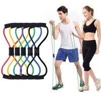 DHL Ship 8-shaped Rally TPE Yoga Gel Fitness Resistance Chest Rubber Fitness Rope Exercise Muscle Band Exercise Dilator Elastic FY7033 CY07