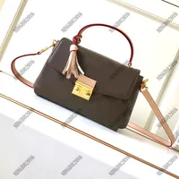 High Quality Fashion Handbags Purses Single Top Handle Shoulder Bag Classic Style Genuine Leather Women Croisette Crossbody Bags 3Colors 25 x 17 x 9cm