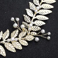 ベルトブライダルドレスベルト合金の葉模様の模様の結婚式の花嫁の花嫁介添人のための模様の真珠のガードルfea889
