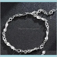 Love Eternal Sequin Silver Bracelet Jour Corée Slim Simple Bijoux En gros Femmes PS1943 9I1LC Bracelet Ykpmu