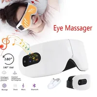 4D Smart Electric Vibration Eye Massager Bluetooth Music Fatigue Relief Massage Therapy Foldable Eye Mask Eye Care Device 220228