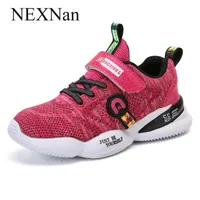 NEXNan Running Girls Sneakers For Children Casual Shoes Kids Boys Breathable Mesh Anti-slippery Footwear 2021