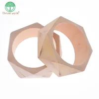 Bg006 One Piece Only Good Wood Unfinished Wooden Bracelet Bangles for Women Q0719