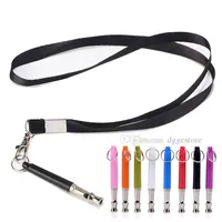 Professional Ultrasonic Dog Whistles Puppy Bark Control Training Tool with Lanyard Dog Whistle for Stop Barking 8 Color Wholesale G02