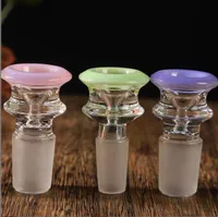 14mm 18mm glazen kom roken accessoires mannelijke gezamenlijke dubbele kleur zware glazen bongen waterpijpen in voorraad
