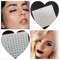 Mode Kvinnor Tattoo Diamant Eyeliner Eyeshadow DIY Face Sticker Jewel Eyes Makeup Crystal Eye Stickers 20 st J067