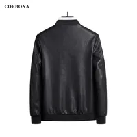 Мужские куртки 2021 Corbona Faux Leather Jacket Мотоцикл по размеру папа папа подарочная тренда одежда