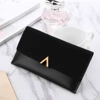2022 Leather Women Wallets Hasp Lady Moneybags Zipper Coin Purse Woman Envelope Wallet Money Cards Id Holder Bags Purses Pocket