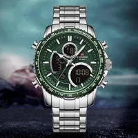 Kol saatleri en iyi marka naviforce erkekler moda kuvars saat askeri kronograf led led spor relogio maskulino 2021