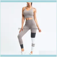 Yoga aptidão desgaste atlético vestuário ao ar livre esportes outdoorsyoga roupa estilo terno womens de alta salto rápido exercício seco beleza back combinando
