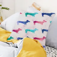 Cloocl 만화 애완 동물 닥스 훈트 개 베개 케이스 Pillowslip 3D 인쇄 된 쿠션 이동식 베개 캐주얼 소파 용품