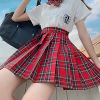 Comprar on-line JK Xadrez da Saia do Uniforme Escolar aos Alunos Roupas  Kawaii Girl Verão Cintura Alta Saias Plissadas Doce Bonito Xadrez da Saia  de Mulheres 2022 / Roupas Femininas <