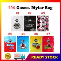 Gasco 3.5g Упаковка Mylar Bags 7 Типов Пахнурье Оторонепроницаемый Доказательство Детская Узор Юкмут Kooi-Lato Gaslato Fourlato DHL бесплатно