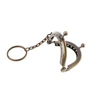Acessórios para peças da bolsa 1pc moeda de moeda arco quadro de beijo bola bola trava com anel de chave Diy Craft 5 cm marca de moda