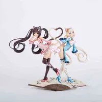 SkyTube 2 % Nekopara 중국 드레스 에디션 DX 바닐라 Chocola 일본 애니메이션 소녀 PVC 액션 피겨 장난감 성인 컬렉션 모델 인형 AA220311