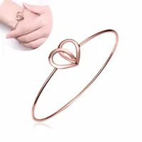 Mode Armband Gold Farbe Rose Armreif Liebe Herz Zu Reizen Weibliche Romantische Geschenk Einfache Schmuck
