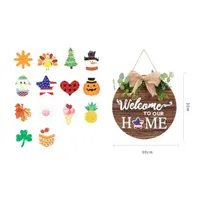 Christmas decorations Welcome Sign for Front Door Outdoor Hanging Vertical Wood home Porch Decor