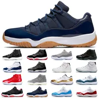 Jumpman 11 scarpe da basket 11s Mens Womens 25th Anniversary Bianco Bred Bred Navy Space Gym Red Gamma Blue Concord 45 Fornacer Sneakers Sport Dimensioni 36-47
