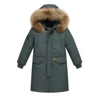 Moda chaquetas de invierno pato abajo abrigo para niños grandes ropa de vestir infantil ropa para bebés ropa de plumas abrigos de plumas 4-15Y