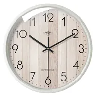라운드 나무 벽 시계 30cm 현대 Horoge 쿼츠 시계 2 색 집 거실 주방 교수형 시계 장식 선물 Sh190924