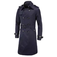 Zoulv 2021 Erkek Kış Giyim Uzun Ceketler Katlar İngiliz Tarzı Palto Erkek Men Trench Coat Klasik Çifte Breaded Erkekler