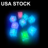 Glowing Ice Cube Lights LED Fluorescent Block Colorful Flashing Cubes Flash Induction Light KTV Bar Wedding Supplies oemled