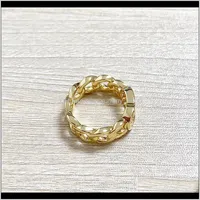 2021 D Copper Wedding Ring Gold Simple Moda Miłość Czeski Biżuteria Z Box VSDPP Band SZG4K