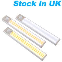 UK Stock LED Cabinet Beleuchtung USB Lithium Batterie Wiederaufladbare Wireless Lampenkörpererfindung Lichtstange Magnetstreifen Wandbeleuchtung Kleiderschranklampen
