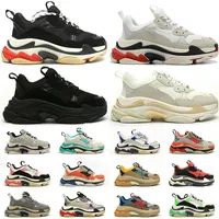 2022 men women Triple s casual shoes platform sneakers Black White Beige Bred Yellow Grey Turquoise Green Purple navy blue mens trainers fashion Sports Tennis