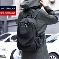 School Men's Fashion Backpack Waterproof Backpack Male External USB Charge Bag Unisex fashion camouflage backpack 210925