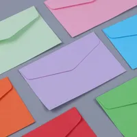 Tarjetas de felicitación 10 unids Color Color Color Retro Mini Papel Sobres Invitación de fiesta de boda Accesorios de regalo coloridos