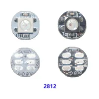 Şeritler DC5V WS2812 Beyaz / Siyah 4-Pin Tahta Bireysel Yazı Edilebilir RGB Tam Renkli WS2812B Soğutucu (10mm * 3mm) ile LED