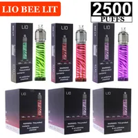 LIO Bee Lit Disposable Cigarette RGB Vape 2500+ Puffs 1300mAh Battery 6.0ml Pods Vapes Pen Stick Electronic Ecigs Cigarettes