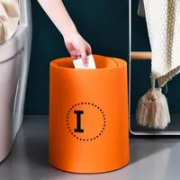 Afvalbakken Luxe Organizer Prullenbak CAN Slaapkamer Recycle Room Transfer Dustbin bedekt Dump Cubo Basura Fashion Cleaning Products Hoge kwaliteit