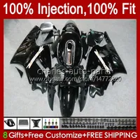 100% Fit Injectie voor Kawasaki ZX1200 C ZX 1200 Glossy Black 12R 1200CC 00 01 48HC.47 ZX 12 R ZX12R 00 01 ZX-12R 2000 2001 OEM Fairing Kit
