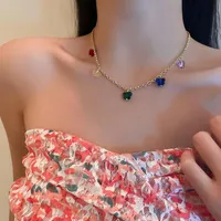 Chokers Koreanische Sommer Strand Stil Kristall Schmetterling Anhänger Halskette Süße kreative Schlüsselbeinkette Choker Halsketten für Frauen