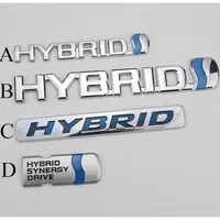 1pcs ABS PLASTILY HYBRID LOGO PORTE FENDER CÔTÉ ARRIÈRE EMBLET Autocollant Sticker Decal pour Toyota Rav4