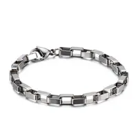 Link, Chain 2.5/3/5mm Width Stainless Steel Geometric Link Wristands Bracelet Men Male Accessories