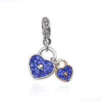 Fits Pandora Bracelets 20pcs DIY Heart Locker Key Enamel Dangle Charm Bead Fit pandora Charms Bracelet Beads For 925 Sterling Silver Jewelry Making