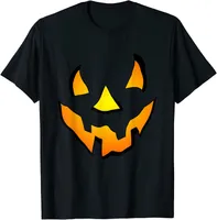Camisetas para hombres Cara de calabaza Cabeza de cara Jack O Lantern Halloween Horror Terror T-shirt