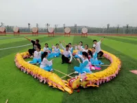 18m Taille 3 # 10 Adulte 9 Personnes articulaires Soie Chinoise Dragon Dance Folk Festival Célébration Costume mascotte
