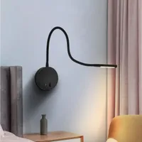 LED-Buchlampe Leselicht flexible Wandmontage USB-Ladegerät Bettuntersuchungsbett Schlafzimmer Wohnzimmer Zauberarm mit Schalter
