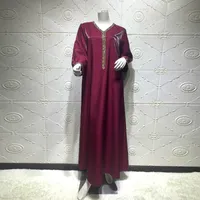 Ropa étnica Eid Mubarak Abaya Dubai Vestido musulmán Turquía Islam Vestidos de noche para mujer Robe Satin Femme Kaftan Musulman Vestidos